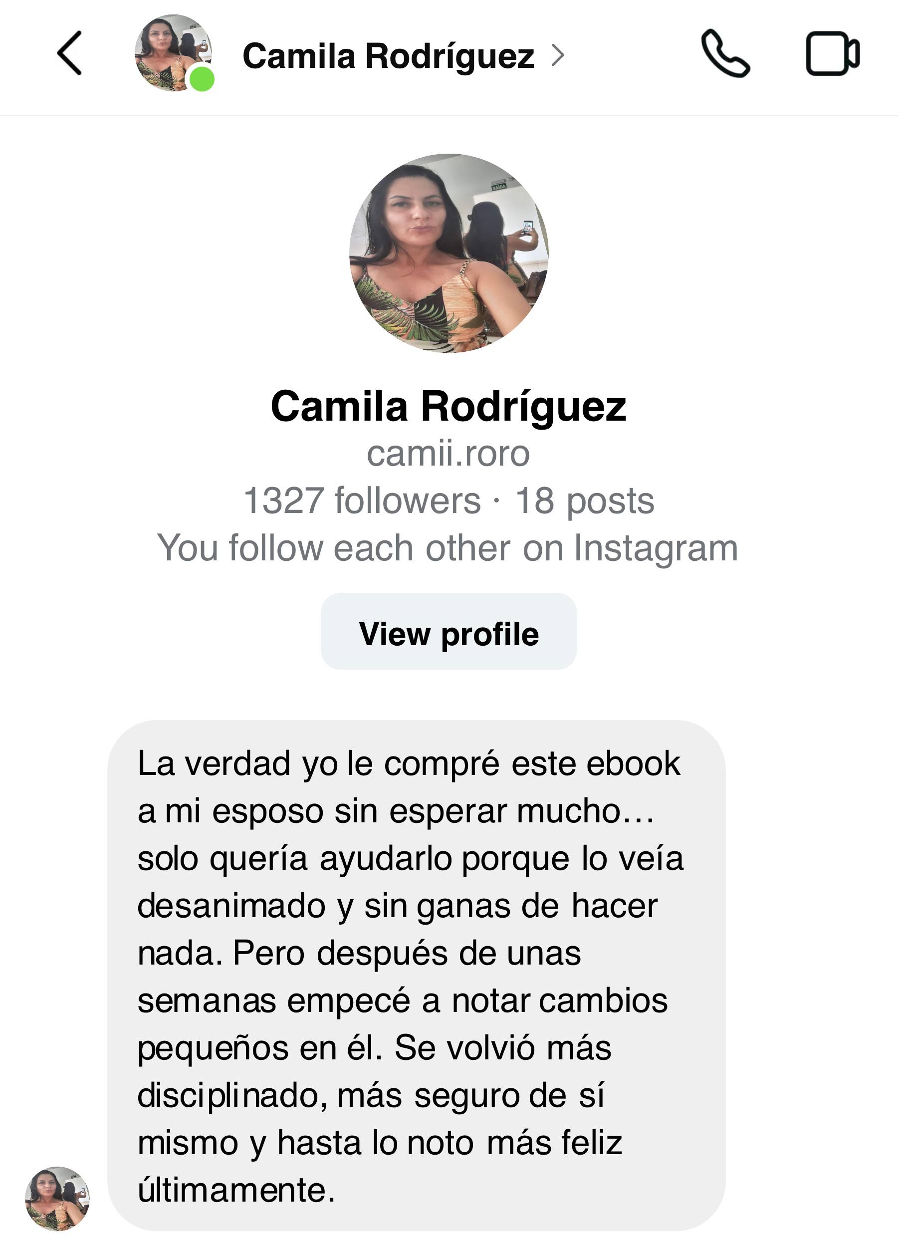 Depoimento de Camila Rodríguez